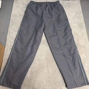 Wilson Track Pants Mens Large Gray Blue Lined Nylon Windbreaker